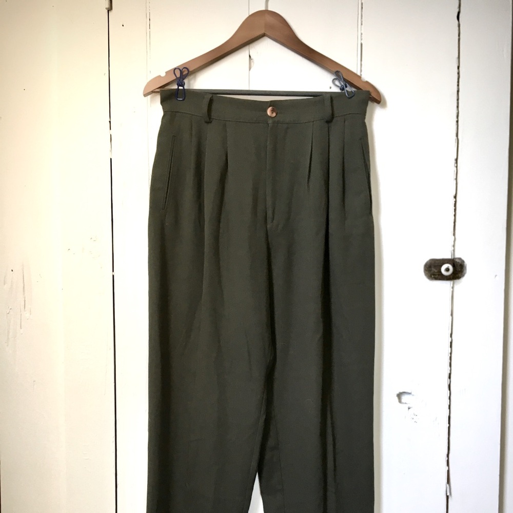 Vintage high waisted trousers green